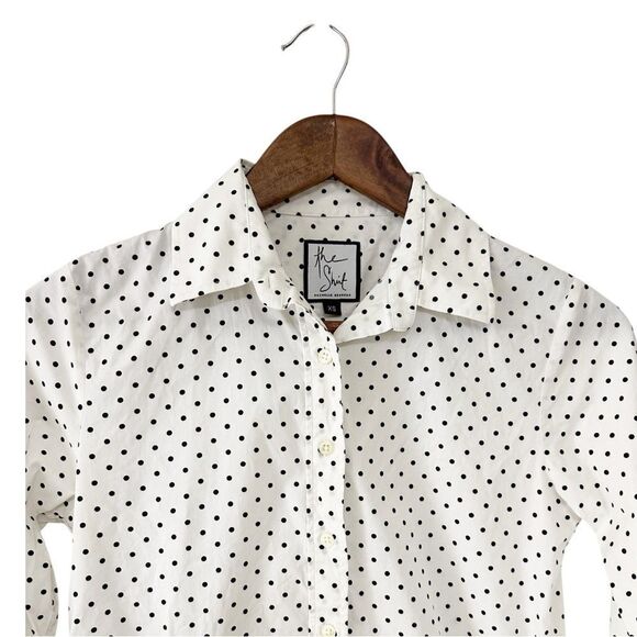 The Shirt by Rochelle Behrens White Black Polka Dot Size Extra Small - Picture 5 of 10